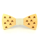 Skull Wooden Bow Tie