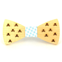 Skull Wooden Bow Tie