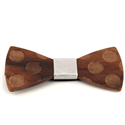 Wooden Bow Tie with Circles