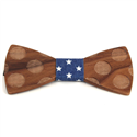 Wooden Bow Tie with Circles