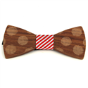 Wooden Bow Tie with Circles