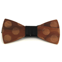 Wooden Bow Tie with Circles