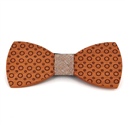 Wooden Bow Tie with Circles