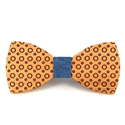 Wooden Bow Tie with Circles