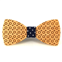 Wooden Bow Tie with Circles
