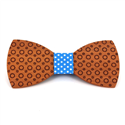 Wooden Bow Tie with Circles