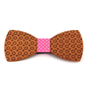 Wooden Bow Tie with Circles