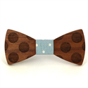 Wooden Bow Tie with Circles