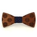 Wooden Bow Tie with Circles