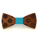 Wooden Bow Tie with Circles