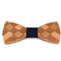 Plaid Wooden Bow Tie
