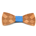 Plaid Wooden Bow Tie