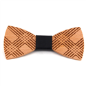 Plaid Wooden Bow Tie