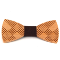 Plaid Wooden Bow Tie