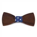 Checkered Wood Bow Tie