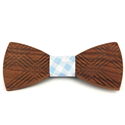 Plaid Wooden Bow Tie