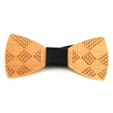Plaid Wooden Bow Tie