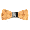 Plaid Wood Bow Tie