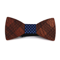 Checkered Wood Bow Tie