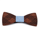 Plaid Wooden Bow Tie