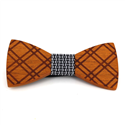 Plaid Wood Bow Tie