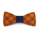 Plaid Wooden Bow Tie