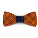 Plaid Wooden Bow Tie