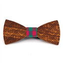 Geometric Pattern Wooden Bow Tie