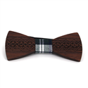 Interwoven Engraved Wooden Bow Tie