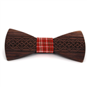 Interwoven Engraved Wooden Bow Tie