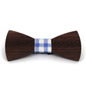 Interwoven Engraved Wooden Bow Tie