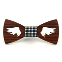 Hollow Wing Wooden Bow Tie