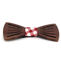 Hollow Striped Wooden Bow Tie