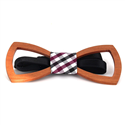 Rounded Hollow Wooden Bow Tie