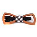 Rounded Hollow Wooden Bow Tie