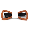 Hollow Rounded Wooden Bow Tie