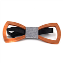 Rounded Hollow Wooden Bow Tie