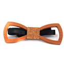 Rounded Hollow Wooden Bow Tie
