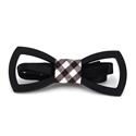 Rounded Hollow Wooden Bow Tie