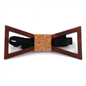 Triangular Hollow Wood Bow Tie
