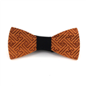 Labyrinth Wooden Bow Tie