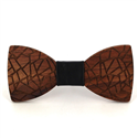 Wooden Bow Tie with Stripes