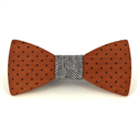 Polka Dot Wooden Bow Tie