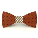 Polka Dot Wooden Bow Tie