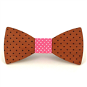 Polka Dot Wooden Bow Tie