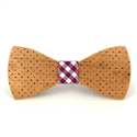 Polka Dot Wooden Bow Tie