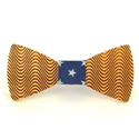 Wave Pattern Wooden Bow Tie