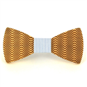 Wave Pattern Wooden Bow Tie