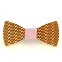 Wave Pattern Wooden Bow Tie
