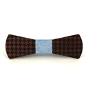 Houndstooth Wooden Bow Tie
